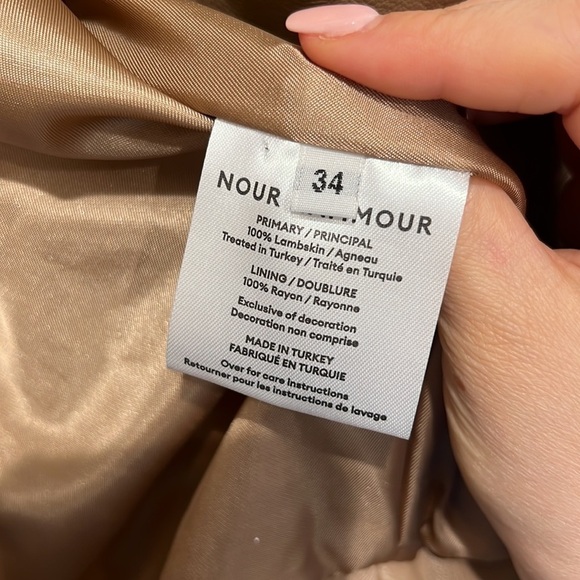 Nour Hammour | NWT SOLD OUT Hatti Leather Jacket in Sand - Size FR 34/US 2 - Picture 11 of 14
